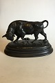 P. Ibsen Black 
Terracotta 
Figurine on 
base of Bull. 
Signed Lauritz 
Jensen 1904 No 
815. Base No 
...