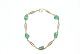 Elegant Gold 
Bracelet with 
green Turkish 
stone 14 carat
Piston 585
Length 20 cm
Nice and well 
...