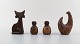 Lars Bergsten. 
Four unique 
ceramic 
figures.
Swedish design 
approx. 1960's.
Stamped.
Measures ...