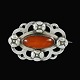 Carl M. Cohr. 
Art Nouveau 
Silver Brooch 
with Amber.
Designed and 
crafted by Carl 
M. Cohr - ...