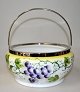 Fruit bowl in 
opaline glass 
with enamel 
paint with 
fruit, approx. 
1910. Germany. 
With nickel. 
...