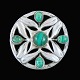 Carl M. Cohr. 
Art Nouveau 
Silver Brooch 
with Malachite.
Designed and 
crafted by Carl 
M. Cohr - ...