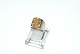 Elegant lady 
Gold ring with 
amber in 18 
carat gold
Stamped 18k
Size 61
Nice and well 
...