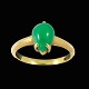 14k Gold Ring 
with 
drop-shaped 
Jade.
Stamped.
Size 50 mm - 
US 5¼ - UK K - 
JPN 10.
Jade 0,9 x ...