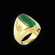 Danish 14k Gold 
Ring with Jade 
and two 
Diamonds. 1960s
Total carat of 
diamonds 0,02 
...