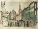 Victor 
Brockdorff 
(1911-1992). 
Framed 
Lithograph from 
Copenhagen, 
Amager Torv, 
Dimensions with 
...