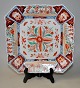 Japanese imari 
porcelain dish, 
19. century. 8 
angular, 
hand-painted, 
polychrome 
decoration with 
...