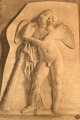 Golden Age 
Academy pencil 
drawing on 
paper.
Angel. Frieze 
after 
Thorvaldsen. 
Dated 1852.
The ...