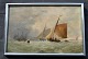 English artist 
(19th century). 
Marine with 
numerous 
fishing boats. 
Oil on canvas. 
Unsigned. 25 x 
...