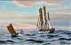 Neumann, Johan 
(1860 - 1940) 
Denmark: The 
frigate Jutland 
for full sails. 
Signed 1922. 
Oil on ...
