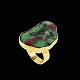 Danish 14k Gold 
Ring with Ruby 
Zoisite. 1960s.
Designed and 
crafted in 
Denmark.
Stamped with 
...