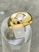 14 carat gold 
ring size 52 
with large 
zircon stamped 
585 EK for 
goldsmith Egom 
Klemmensen ...