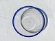 Milk bowl with 
blue border, 
14.5cm in 
diameter, 5.5cm 
high, From div. 
Danish 
glassworks * 
Nice ...