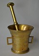 Brass mortar 
with pistil, 
19th century 
Denmark. With 
two handles. 
Height: 11 cm. 
Pistil length: 
...