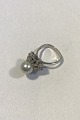 Georg Jensen & 
Wendel 18 K 
White Gold Ring 
with Pearl and 
Diamonds Ring 
Size 59(US 8 
3/4)  ...
