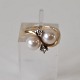 Beautiful 14 kt 
gold ring with 
pearls and 
diamonds. 
Stamp: 585 and 
master stamp. 
Size 45 ...
