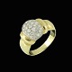 18k Gold 
Cocktail Ring 
with Pavé 
Diamonds 0,50 
ct.
Stamped with 
750.
Size 58 mm - 
US 8¼ - UK S 
...