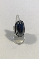 Georg Jensen 
Sterling Silver 
Ring No 46E 
Hematite Ring 
Size 47 / US 4. 
Weighs 23.8 g / 
0.84 oz. ...