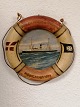 Round painting 
of Steamship 
Queen Maud Ø. 
14cm. With 
frame 23cm.
