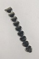 Hans Hansen 
Sterling Silver 
Heart Bracelet 
Measures 17 
cm(6 11/16 in) 
Weight 58.8 gr 
/2.07 oz