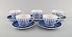 Jackie Lynd for 
Duka. Five 
Blues teacups 
with saucers in 
glazed ceramics 
with blue 
decoration. ...