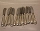 12 x 
Butterknives 
17.3 cm Danish 
Silverplated 
and Stainless 
steele blade 
Raadvad Butter 
knife