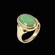 Knud Hejl - 
Denmark. 14k 
Gold Ring with 
Jade.
Designed and 
crafted by Knud 
Hejl 1950 - ...