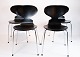 The four black 
Ant chairs, 
model 3101, are 
a tribute to 
Arne Jacobsen's 
timeless design 
from ...