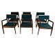 A set of six 
armchairs in 
"Playboy" 
design, also 
known as Model 
C140, made of 
rosewood and 
...