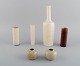 British studio 
ceramist. Six 
vases in glazed 
ceramics. 
1980s.
Largest 
measures: 26.5 
x 8 ...