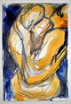 Degett, Karen 
(1954 - 2011) 
Denmark: Love. 
Lead / 
watercolor on 
paper. 
Unsigned. 26.5 
x 18 ...