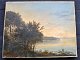 Ellertsen, Hans 
Christian (1855 
- 1935) 
Denmark: Danish 
coastal scene - 
evening. Oil on 
canvas. ...