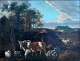 De Rosa, 
Gaetano 
(Cajetan Roos), 
(1690 - 1770) 
Italy: 
Landscape with 
shepherds and 
heard by a ...