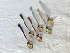 Gold-plated 
sterling 
silver, 
Espresso 
spoons, 9.5cm 
long, With 
colored enamel, 
Stamped: Ela 
...