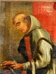 Unknown artist 
(19th century): 
A monk gives 
the sacrament. 
Unsigned. Oil 
on canvas. 16 x 
11.5 ...