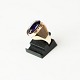 Ring decorated 
with amethyst 
and of 14 carat 
gold, stamped 
FF.
Size - 58