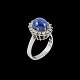 Peter Jensen - 
Copenhagen. 14k 
White Gold 
Cocktail Ring 
with Star 
Sapphire and 16 
Diamonds.Total 
...