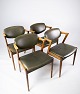 A set of 4 
dining chairs, 
model 42, 
designed by Kai 
Kristiansen and 
manufactured by 
Schou ...