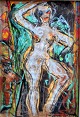 Degett, Karen 
(1954 - 2011) 
Denmark: A 
naked dancer. 
Pastel, lead 
and gilding on 
paper. Signed 
...