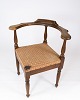 Armchair of oak 
upholstered 
with light 
fabric from the 
1890s. 
H - 77 cm, W - 
65 cm, D - 62 
cm ...