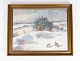 Oil painting 
with winter 
motif and 
gilded frame, 
with unknown 
signature from 
the 1930s. 
57 x ...