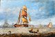 Gough, J. (19th 
century) 
England: 
Numerous ships 
off the coast. 
Oil on canvas. 
Signed: J .: 
...