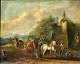 English artist 
(18th century) 
English 
landscape with 
nobles hunting 
falcons. Oil on 
canvas. ...
