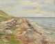 Stæhr-Nielsen, 
Erik (1890 - 
1921) Denmark: 
Strand scene. 
Oil on canvas. 
Signed. E. 
Stæhr- ...