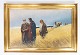 Oil painting 
with motif of 
Jesus Christ 
and with gilded 
frame, signed 
B. Jørgensen 
1921.
89 x ...