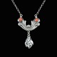 H.P. Kreiberg. 
Art Nouveau 
Silver Pendant 
with Corals.
Designed and 
crafted by H.P. 
Kreiberg - ...