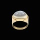 14k Gold Ring 
with Moonstone 
- Denmark 
1960s.
Stamped with 
585.
Size 50 mm - 
US 5¼ - UK K - 
...