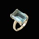 14k Gold Ring 
with 
Aquamarine.
Stamped 585. 
Size 52 mm - 
US 6 - UK M - 
JPN 12.
Aquamarine ...