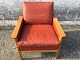 Armchair. 
Danish modern. 
Light oak and 
leather. 
Appears in 
nice, slightly 
patinated 
condition.