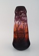 Daum Nancy, 
France. Large 
antique vase in 
mouth blown art 
glass decorated 
with lake 
landscape ...